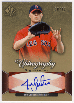 Jon Lester MLB 2006 UD SP Authentic Chirography Auto 50/75