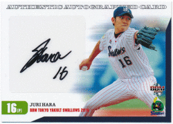 原 樹理 BBM 2016 東京 ヤクルト スワローズ 直筆サインカード  04/39 Juri Hara
