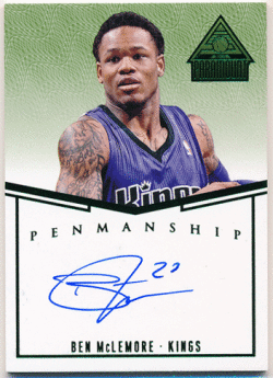 Ben McLemore NBA 14-15 Panini Paramount Penmanship Green Signature Auto 2/5