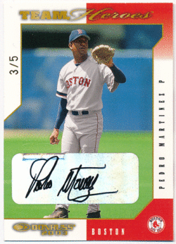 Pedro Martinez MLB 2003 Donruss Team Heroes Signature Auto 3/5