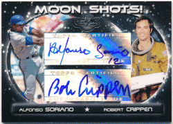 Robert Crippen / Alfonso Soriano MLB 2007 Topps Co-Signers Moon Shots Signature Auto
