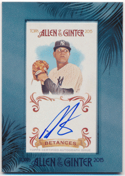 Dellin Betances MLB 2015 Topps Allen & Ginter Framed Signature Auto