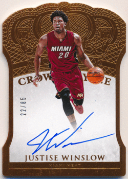 Justise Winslow NBA 15-16 Panini Preferred RC Crown Royale Signature Auto 22/85