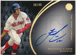 Francisco Lindor MLB 2016 Topps The Mint Franchise Signature Auto 58/99