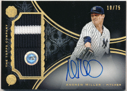 Andrew Miller MLB 2016 Topps The Mint Signature Patch Auto 10/75