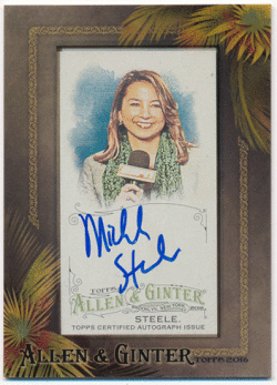 Michele Steele MLB 2016 Topps Allen & Ginter Framed Signature Auto ESPN アナウンサー