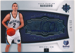 Juan Carlos Navarro NBA 07-08 UD Ultimate Collection RC Signature Auto 124/150
