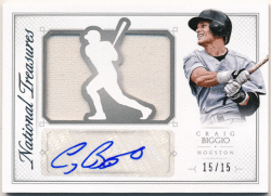 Craig Biggio 2015 Panini National Treasures Signature Jersey Auto 15/15