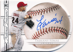 Yasmany Tomas 2015 Panini National Treasures RC Die Cut Signature Auto 37/99