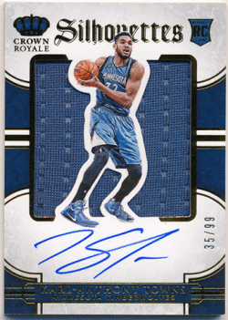 Karl-Anthony Towns NBA 15-16 Panini Preferred RC Silhouettes Signature Jersey Auto 35/99