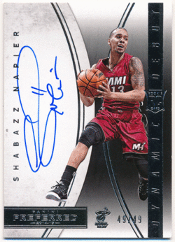 Shabazz Napier NBA 14-15 Panini Preferred Dynamic Debut Signature Auto 49/49