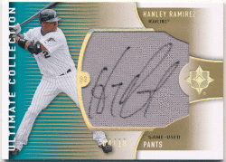 Hanley Ramirez MLB 2008 UD Ultimate Collection Signature Jersey Auto Gold 04/10
