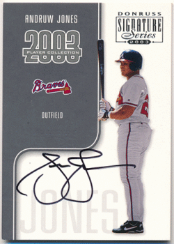 Andruw Jones MLB 2003 Donruss Signature Series Player Collection Auto 04/25
