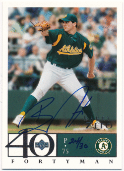 Barry Zito MLB 2004 UD SP Authentic Buyback Signature Auto 24/30