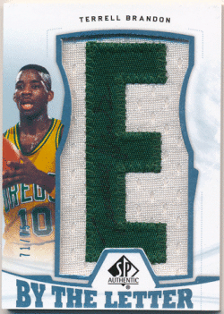 Terrell Brandon 13-14 UD SP Authentic By the Letter Signature Auto 71/75