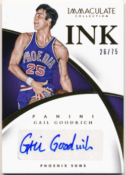 Gail Goodrich NBA 14-15 Panini Immaculate Collection Ink Signature Auto 26/75