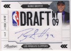 Blake Griffin NBA 09-10 Panini Prestige NBA Draft Class Logos Auto 076/125