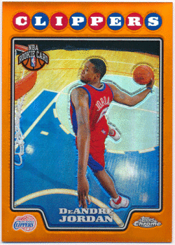 DeAndre Jordan NBA 08-09 Topps Chrome RC Refractor 065/499