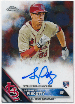 Stephen Piscotty MLB 2016 Topps Chrome RC Signature Auto