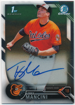 Trey Mancini MLB 2016 Bowman Chrome 1st Bowman Signature Auto