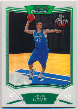 Kevin Love NBA 08-09 Bowman Chrome RC Refractor 294/499