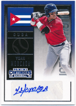 Yoan Moncada 2015 Panini Contenders International Signature Auto