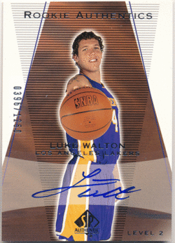 Luke Walton NBA 03-04 UD SP Authentic RC Signature Auto 0396/1250