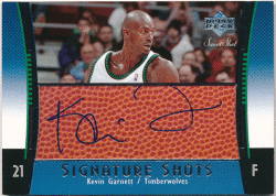 Kevin Garnett NBA 04-05 UD Sweet Shot Signature Shots Auto