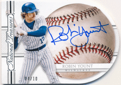 Robin Yount 2015 Panini National Treasures Die Cut Signature Auto 04/10