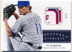 Yu Darvish 2014 Panini National Treasures Treasure Materials Laundry Tag Patch 2/8