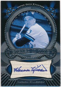 Harmon Killebrew MLB 2004 UD Etchings Etched in Time Signature Auto 32/50
