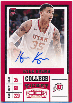 Kyle Kuzma NBA 17-18 Panini Contenders Draft Picks RC Signature Auto