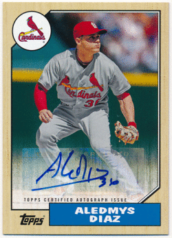 Aledmys Diaz MLB 2017 Topps 30th Anniversary 1987 Topps Signature Auto