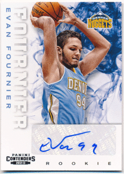 Evan Fournier NBA 12-13 Panini Contenders RC Signature Auto