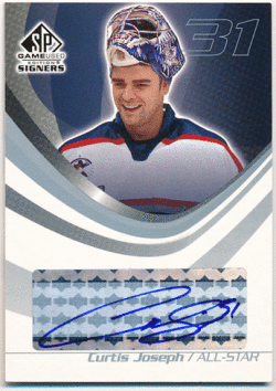 Curtis Joseph NHL 03-04 UD SP Game Used Signers Auto