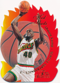 Shawn Kemp NBA 96-97 Flair Showcase Hot Shots