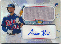 Aaron Hicks MLB 2013 Topps Finest RC Refractor Signature Jersey Auto