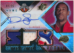 DeAndre Jordan NBA 08-09 UD SPx RC Radiance Signature Patch Jersey Auto 07/25
