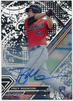 Trey Mancini MLB 2017 Topps High Tek RC Blackout Signature Auto 36/50