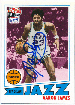 Aaron James NBA 05-06 Topps Style 52 All-Time Fan Favorites Signature Auto