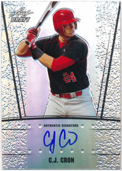 C.J. Cron 2011 Leaf Metal Draft Refractor Signature Auto 80/99
