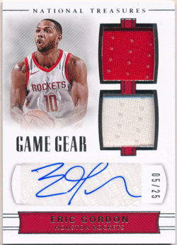 Eric Gordon NBA 17-18 Panini National Treasures Game Gear Signature Jersey Auto 05/25