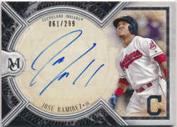 Jose Ramirez MLB 2018 Topps Museum Collection Archival Signature Auto 061/299