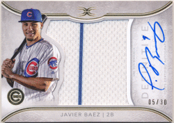 Javier Baez MLB 2018 Topps Definitive Collection Signature Jersey Auto 05/30
