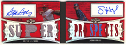Stephen Strasburg / Jason Heyward MLB 2010 Topps Triple Threads Rookie & Rising Stars Pairs Dual Jersey Auto 17/50