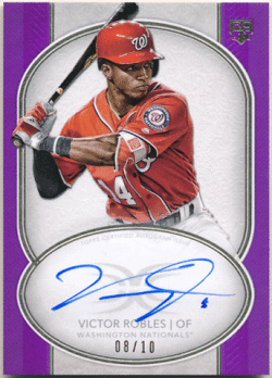 Victor Robles MLB 2018 Topps Definitive Collection RC Purple Signature Auto 08/10