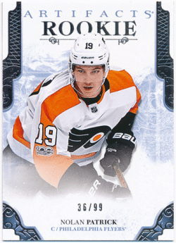 Nolan Patrick NHL 17-18 UD Artifacts RC Redemption Short Print Rookie 36/99