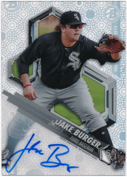 Jake Burger MLB 2018 Bowman High Tek Prospects Signatures Auto