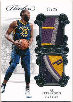 Al Jefferson NBA 17-18 Panini Flawless Dual Patch 05/25