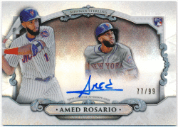 Amed Rosario MLB 2018 Bowman Chrome Bowman Sterling Refractor Signature Auto 77/99